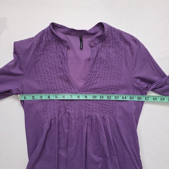 NAF NAF 100% Cotton Purple V-neck Top - Picture 6 of 9